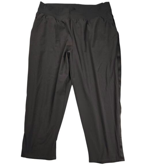 Athleta Nolita Slim Crop Pant 980400 Size 18 (34x24) High Rise Brown Pull-on - Picture 1 of 7